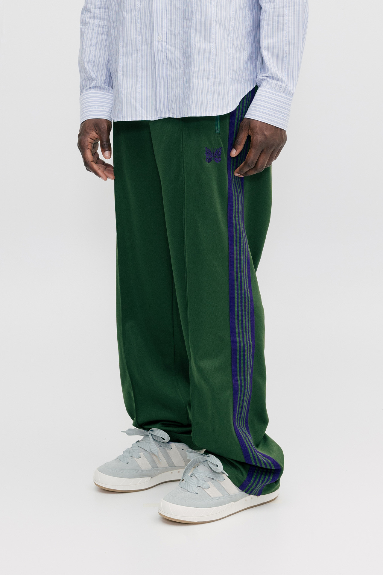 Needles Track Pant Poly Smooth Ivy Green - Calico Club