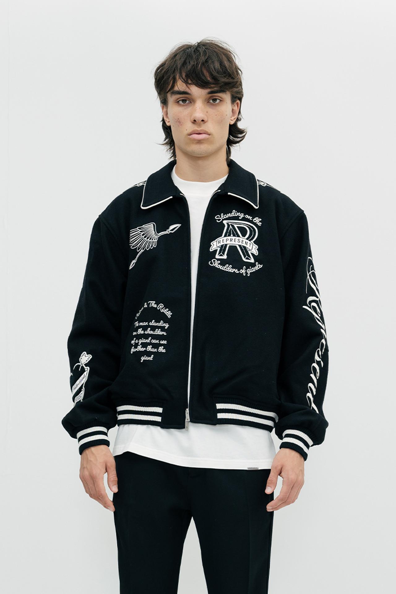 Button Front Melton Wool Varsity Jacket | Thom Browne