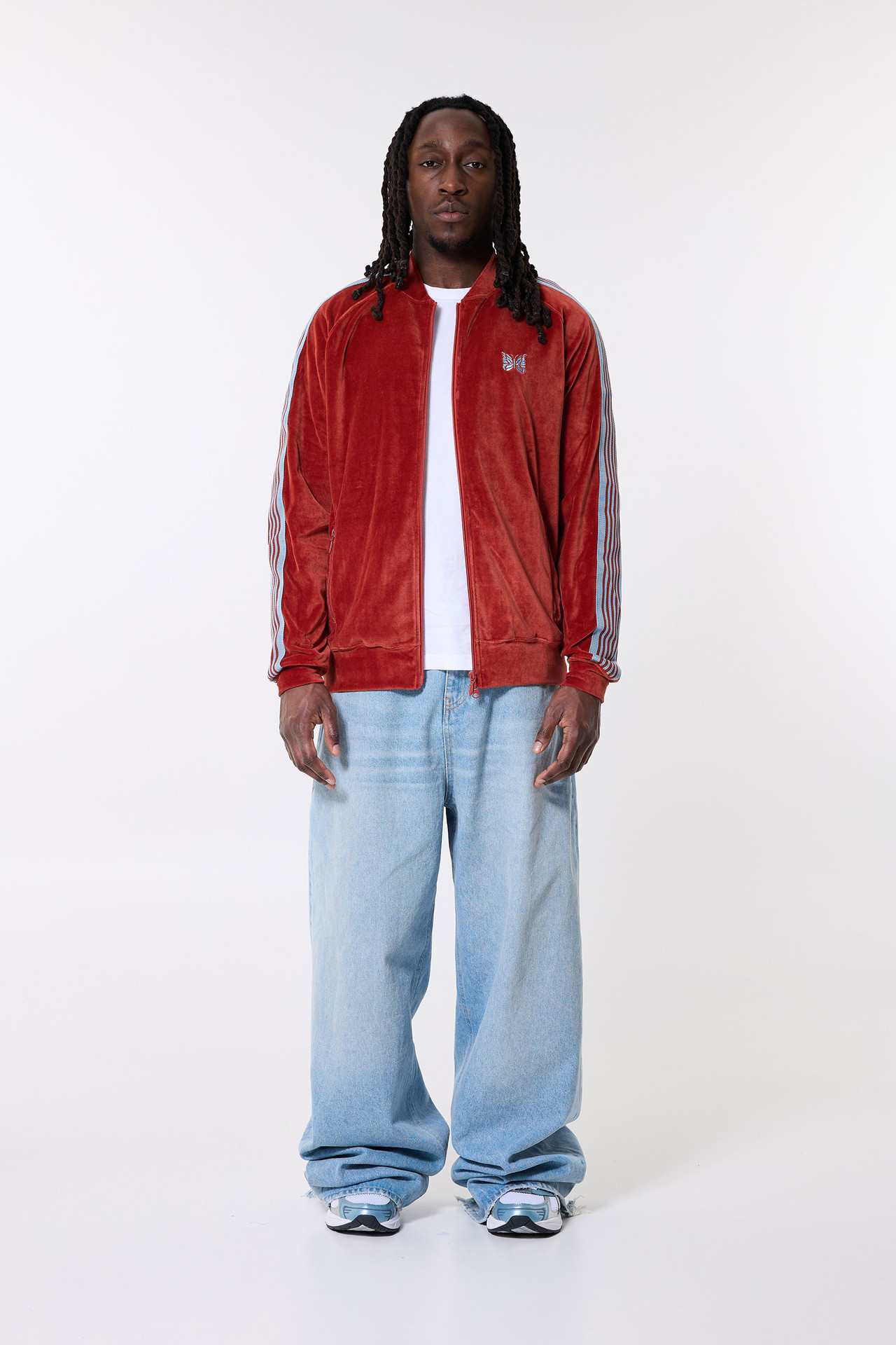 Needles RC Track Jacket - C/Pe Velour B-Brick - Calico Club