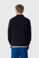 C.P. Company Stretch Piquet Longsleeve Polo 18CMPL061A Total Eclipse