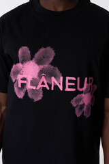 Flaneur Floral Watercolor T-Shirt F15031 Black Pink