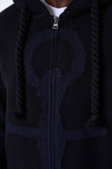 JW Anderson Zip Up Anchor Hoodie Black