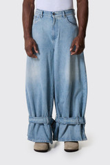 JW Anderson Buckled Cuff Jeans Light Blue