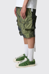 Andersson Bell Nadrin Multi Pocket Cargo Shorts Khaki