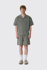 REPRESENT Script Camp Collar Shirt MLM21464 168 washed khaki /Green