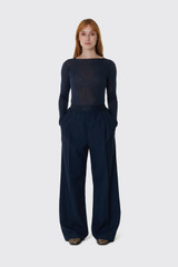 Stockholm Surfboard Club Relaxed Fit Trousers Elaine U5000019 Navy