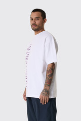 Sabbatical Logo T-Shirt SS25-SAB19 WHT White Purple