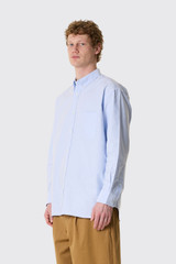 Comme des Garçons HOMME Men's Shirt Sax x Whtembro/Blue