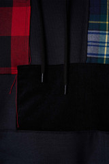 Junya Watanabe MAN Patchwork Hoodie Black x Mix