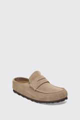 Birkenstock Naples Wrapped Suede Narrow Taupe