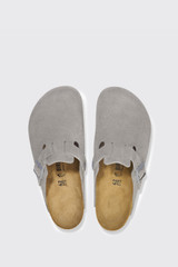 Birkenstock Boston Suede Leather Stone Coin