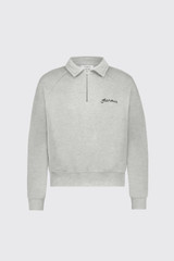 Flaneur Signature Raglan Half Zip FRAG077 904 Grey