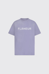 Flaneur Printed Logo T-Shirt Washed FTSH040 650 Purple