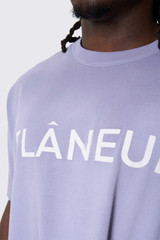 Flaneur Printed Logo T-Shirt Washed FTSH040 650 Purple