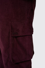 Arte Antwerp Corduroy Cargo Pants Bordeaux 