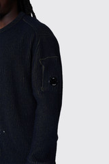 C.P. Company Knitwear Crew Neck in Fleece Knit 19CMKN307A-006170A Capers