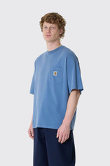 Carhartt WIP S/S Hudson Pocket T-Shirt 1YI.5F Sorrent chalk wash