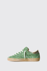 Golden Goose Super Star With Spur and Stich GWF00906.F007260 Green/White/Platinum