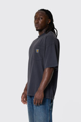 Carhartt WIP S/S Hudson Pocket T-Shirt I035140 89.5F Black Chalk Wash