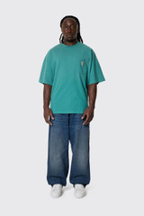 Carhartt WIP S/S Hudson Pocket T-Shirt 2ZU.5F Saguaro Chalk Wash