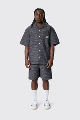 Carhartt WIP Gellar Short Cotton Glenville Jacquar I035568 Black Rinsed
