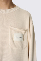 Bram's Fruit Distressed Chest Pocket Knit 931 Beige
