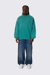 Carhartt WIP Hudson Sweat  I035186 Saguaro Chalk Wash