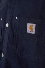 Carhartt WIP Walter Shirt Jac Cotton/Linen I033578 Dark Navy Garment Dyed