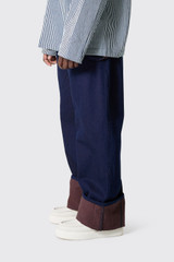 JW Anderson Turn Up Twisted Workwear Jeans Blue/Red