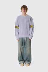 NASA Name Crew Knit Sea Fog/Moss