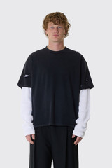 Stockholm Surfboard Club Layer Box Tee U1000220 B90 Black