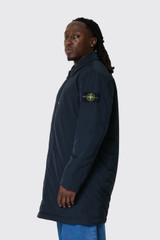 Stone Island 7100007 Long Coat K2S157100007S0026 V0020 Navy Blue