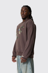 Sabbatical Ducks Crewneck Button Brown