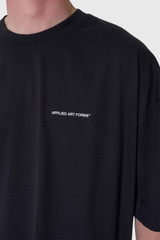 Applied Art Forms Oversized Back Logo Tee D27435 Black