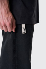 Applied Art Forms Oversized Back Logo Tee D27435 Black