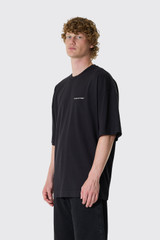 Applied Art Forms Oversized Back Logo Tee D27435 Black