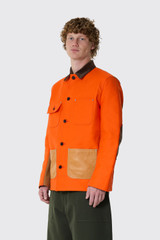 Junya Watanabe MAN Contrast Collar Jacket Orange x Brown