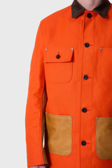 Junya Watanabe MAN Contrast Collar Jacket Orange x Brown