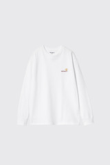 Carhartt WIP American Script T-Shirt L/S 02.XX White