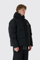 FLÂNEUR Signature Hooded Puffer Jacket FOUT072 999 Black