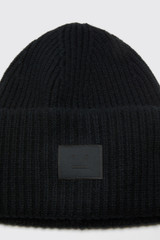 Acne Studios Large Face Logo Beanie Black
