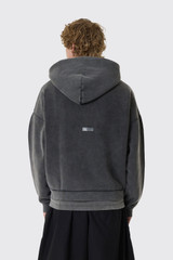 Acne Studios Hooded Sweater Logo Patch FN-UX-SWEA000019 Faded Black
