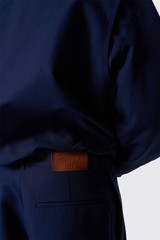 Acne Studios Satin Trousers Navy Blue