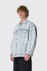 Applied Art Forms Oversized Denim Jacket Sun Faded AAF