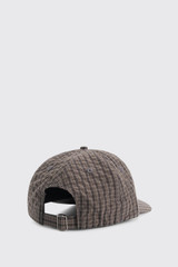 Olaf Hussein Checked 5 Panel Cap A230802 Hot Fudge