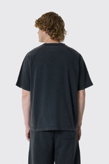 Olaf Hussein Washed Signature SS Tee M230107 Charcoal