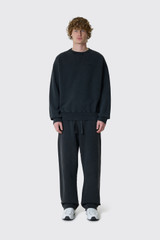 OLAF Washed Signature Boxy Crewneck Charcoal