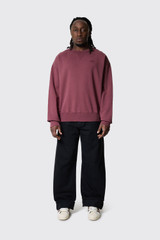 OLAF Washed Signature Boxy Crewneck Rum Raisin