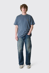 Carhartt WIP Chase T-Shirt S/S I026391 3LP.XX Cozy Blue/Gold