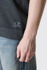 C.P. Company Cotton Crepe Double Dyed Polo 20CMKN204A-110646S Gunmetal